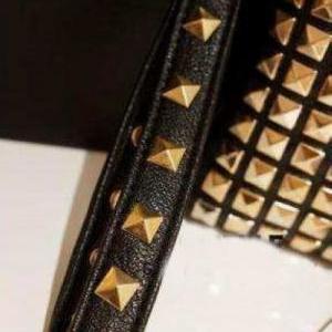Black Rivet Design Handbag