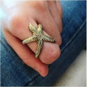 Vintage Design Starfish Metal Ring