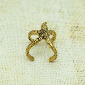 Vintage Design Starfish Metal Ring