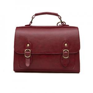 Wine Red Bow Design Messenger Bag