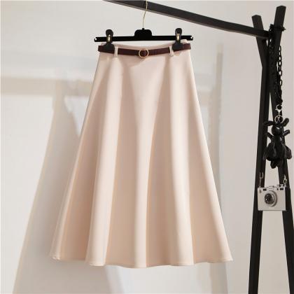 Classy Summer A Line Solid Color Skirts