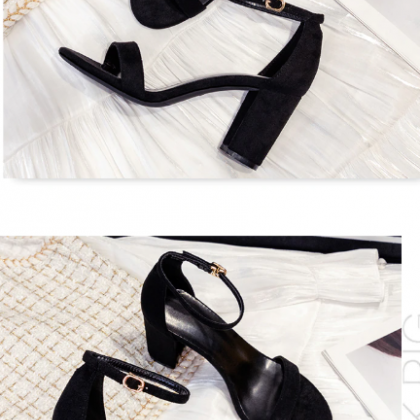 Chic High Heels Ankle Strap Comfortable Fashion..