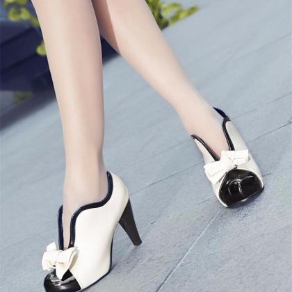 Cute Bows High Heels Ankle Boots