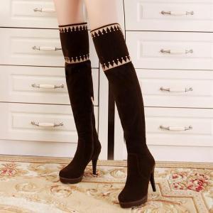 Beautiful Brown Suede Over The Knee Fashion Boots