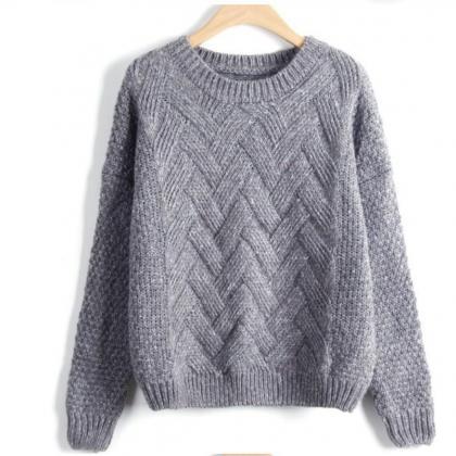 Autumn And Winter Knitted Pullover Sweater