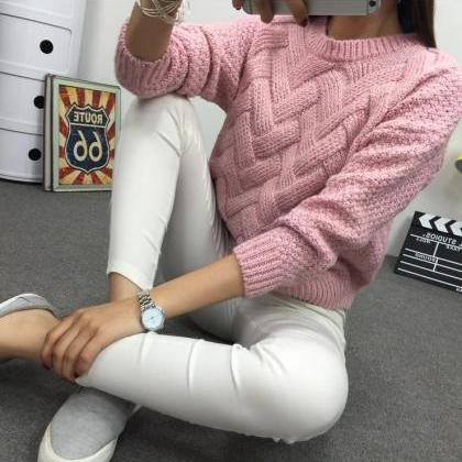 Autumn And Winter Knitted Pullover Sweater