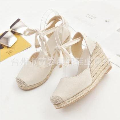 Women's Ankle Strap Espadrilles Wedge..