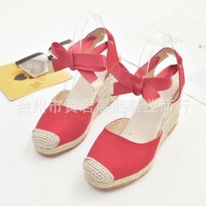 Women's Ankle Strap Espadrilles Wedge..