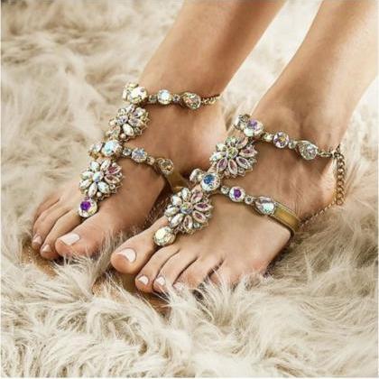 Summer Bohemia Crystal Fashion Sandals