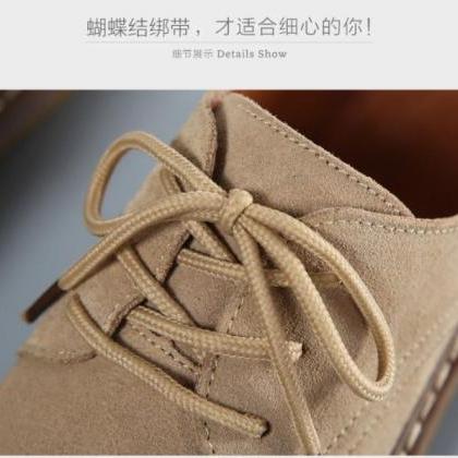 Genuine Leather Lace Up Oxford Shoes