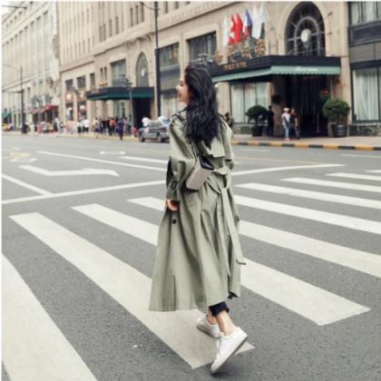 British Style Double Breasted Trench Coat