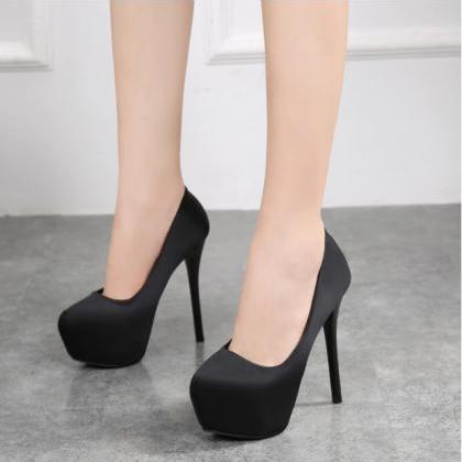 Elegant Pu Leather High Heels Prom And Party Shoes