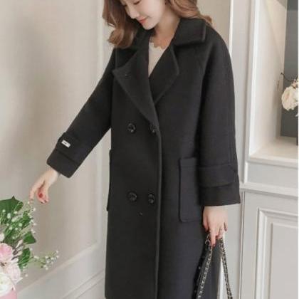 Elegant Women's Winter Woolen Coat