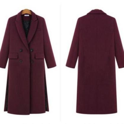 European Style Chic Autumn And Winter Long Coat