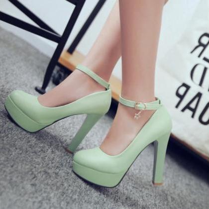 Beautiful Ankle Strap Charmed High Heels Party..
