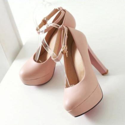 Beautiful Ankle Strap Charmed High Heels Party..