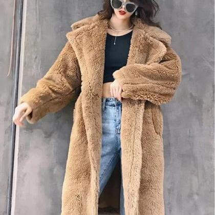 Cozy Winter Faux Fur Warm Long Coat