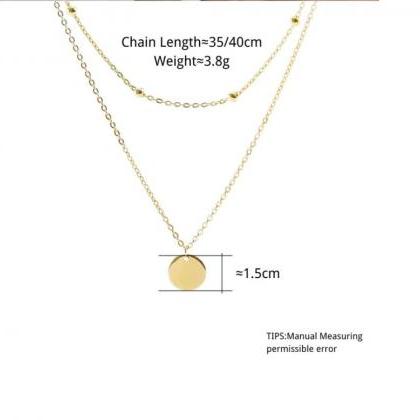 Double Layered Gold And Silver Round Charmed Chain..
