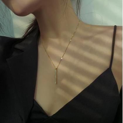 Exquisite Gold Bar Geometric Necklace