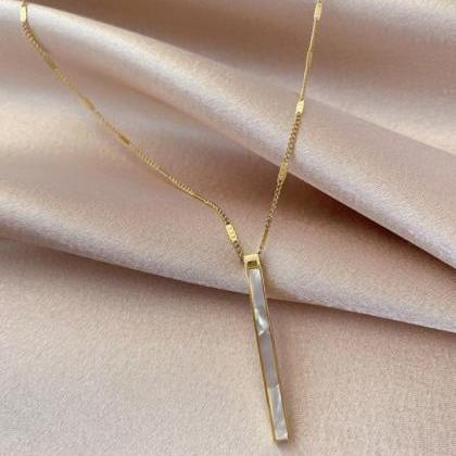 Exquisite Gold Bar Geometric Necklace