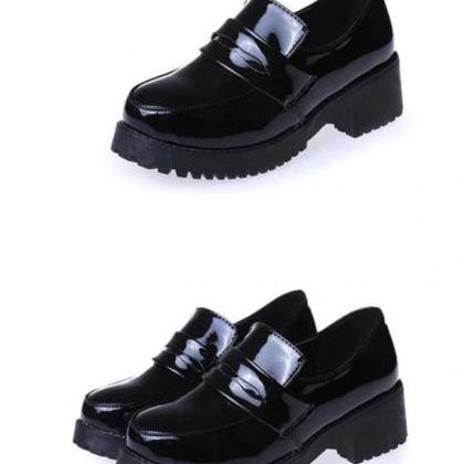 Vintage Retro Black Fashion Shoes