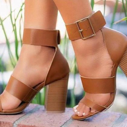 High Heels Summer Peep Toe Sandals
