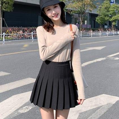Cute Summer A Line Pleated Skirt