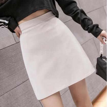 Sexy High Waist PU Leather Skirts