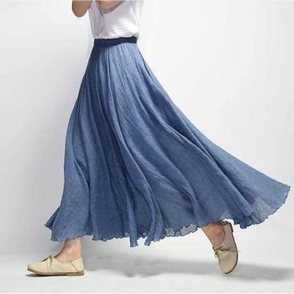 Beautiful Vintage Style Cotton Long Skirts