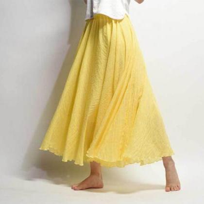 Beautiful Vintage Style Cotton Long Skirts