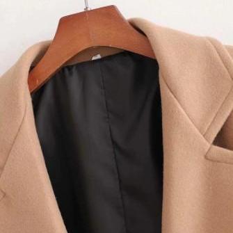 Chic Solid Color Casual Autumn And Winter Trench..