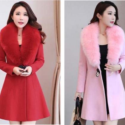 Chic Faux Fur Women's Winter Coat