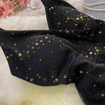 Glitter Sequined Fashion Black Fashion Party Dress
