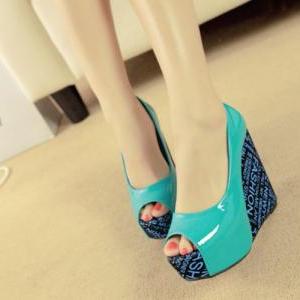 azure blue heels