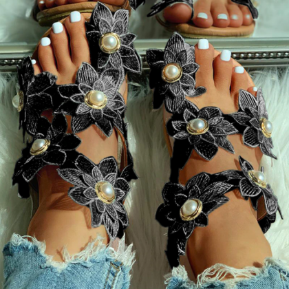 Summer Floral Beautiful Boho Sandals