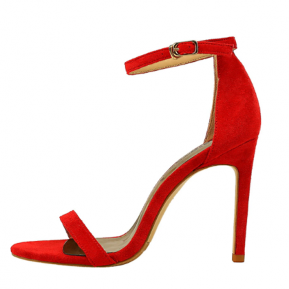 Chic Ankle Strap Suede Peep Toe Fashion Sandals