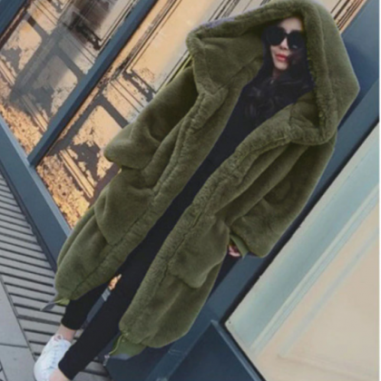 Winter Thick Luxury Plush Jacket Faux Fur