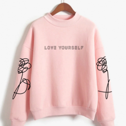Love Yourself Kpop Capless Sweatshirts