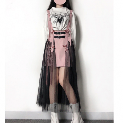 Harajuku Kawaii Girl Suspender Skirts