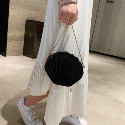 Women Chain Bag Shell Shape Shoulder Bag