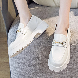 Spring Shoes Metal Buckle Autumn Re..