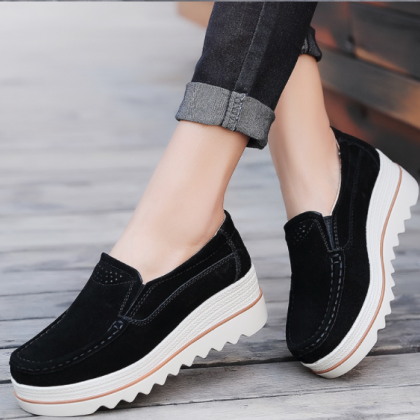 Women Casual Shoes Loafers New Roun..
