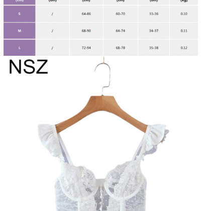 Transparent Embroidery White Lace Small Top