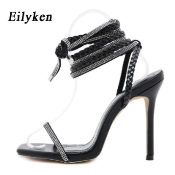 Elegant Bling Crystal Ankle Strap Sexy Sandals