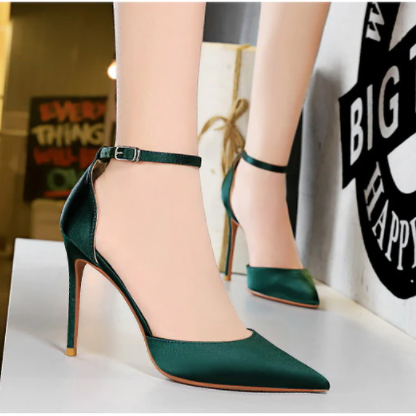 Ankle Strap Sandals High Thin Heel