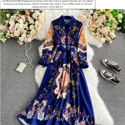 Embroidery Maxi Dress Elegant