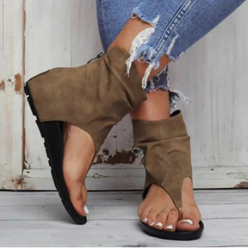 Ladies Sandals Clip Toe Flat Women