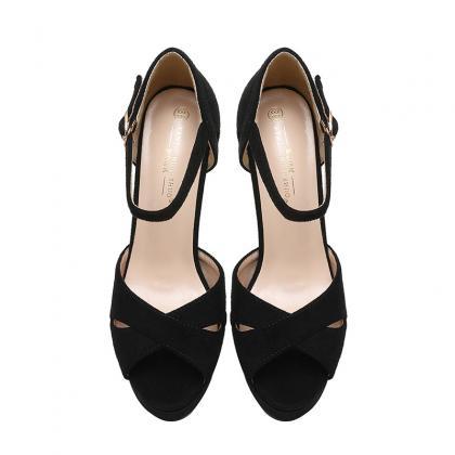 Black Work Shoes Sexy Lady Pumps