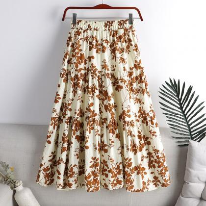 Bohemian Spring Long Floral Skirt