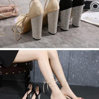 Fashion Rhinestone High-heeled